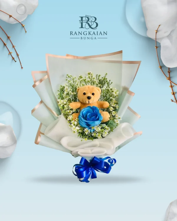 Blue Teddy Elegance